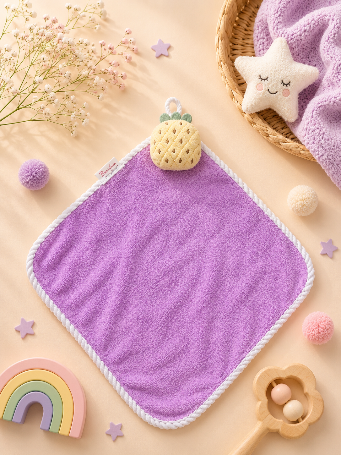 Hankies/burp cloth/Hand towel (Purple)