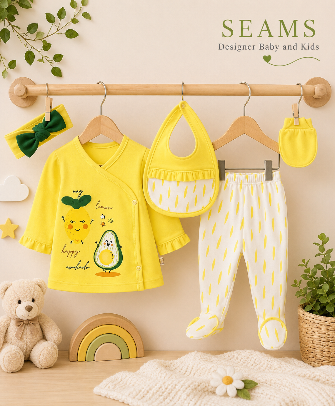 5-Piece set Avocado and Lemon