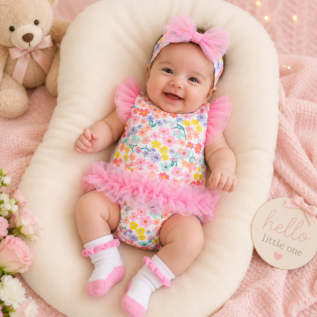 Little Cutie Frill Onesie Set 3pcs set