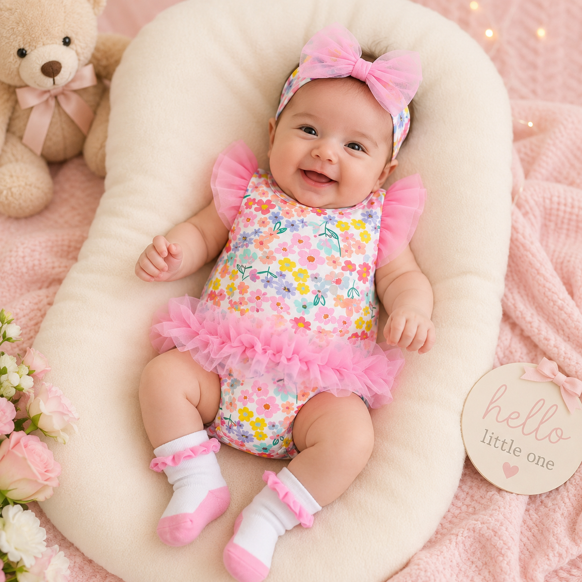 Little Cutie Frill Onesie Set 3pcs set