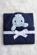 Cotton Sailor Wrapping Shawl (Navy Blue)