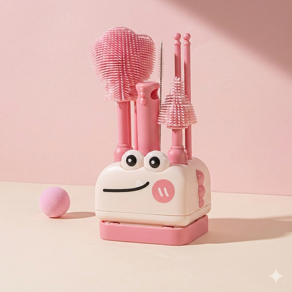 Portable Feeder brush set (pink)