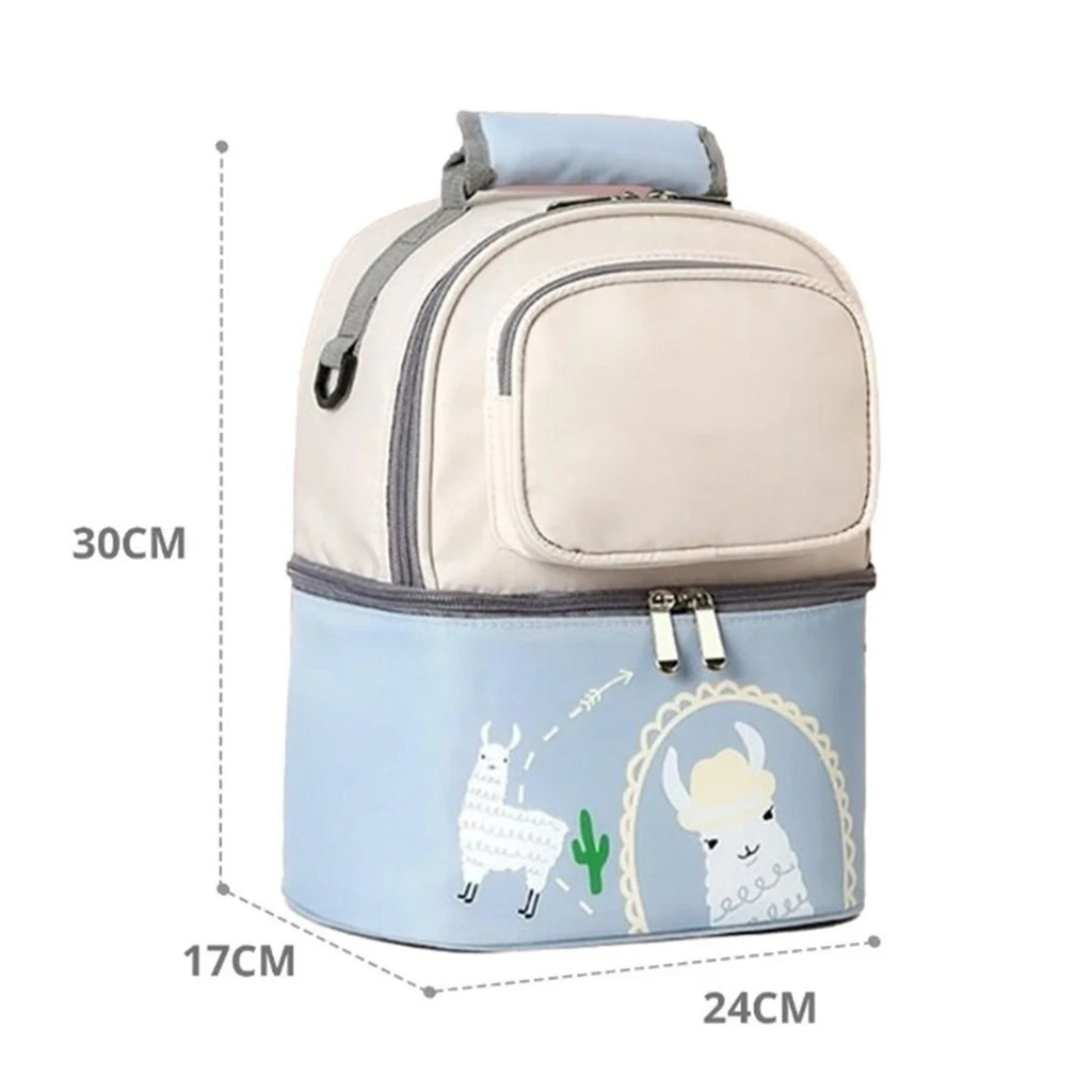 Luxury Waterproof Dual Compartment Baby Diaper light blue