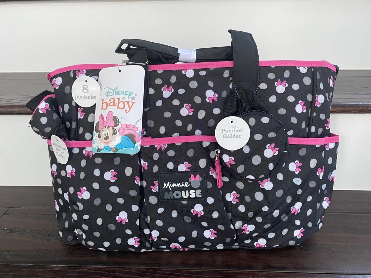Multi-function Disney polka minnie bag 3pcs set